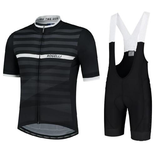 Fietskledingset Rogelli Stripe Flex zwart wit, Sport en Fitness, Wielrennen, Nieuw, Kleding, Verzenden