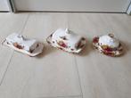 Botervloot Royal Albert Old Country Roses rond vierkant brie, Ophalen