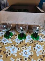 Set van 12 groene moesel  mösel glazen, Antiek en Kunst, Antiek | Glas en Kristal, Ophalen of Verzenden