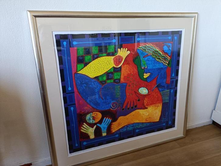 Briels Prachtig zeefdruk in fraaie lijst zelden aangeboden, Antiek en Kunst, Kunst | Litho's en Zeefdrukken, Ophalen