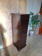 Koloniaal teakhouten ladenkast, apothekerskast, archiefkast, Huis en Inrichting, 5 laden of meer, Ophalen of Verzenden, Zo goed als nieuw