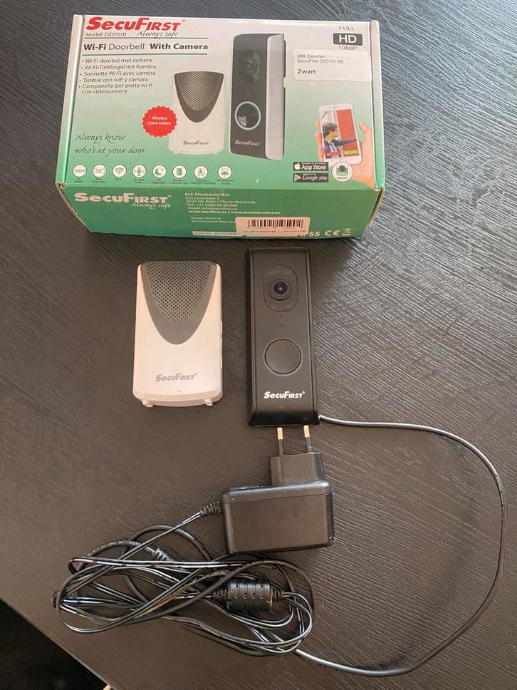 SecuFirst Wi-Fi Deurbel met Camera, Audio, Tv en Foto, Videobewaking, Gebruikt, Buitencamera, Ophalen of Verzenden