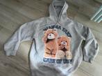 Bershka L hoodie trui Berentrui grijze grijze beren, Kleding | Dames, Verzenden, Gedragen, Maat 42/44 (L), Grijs