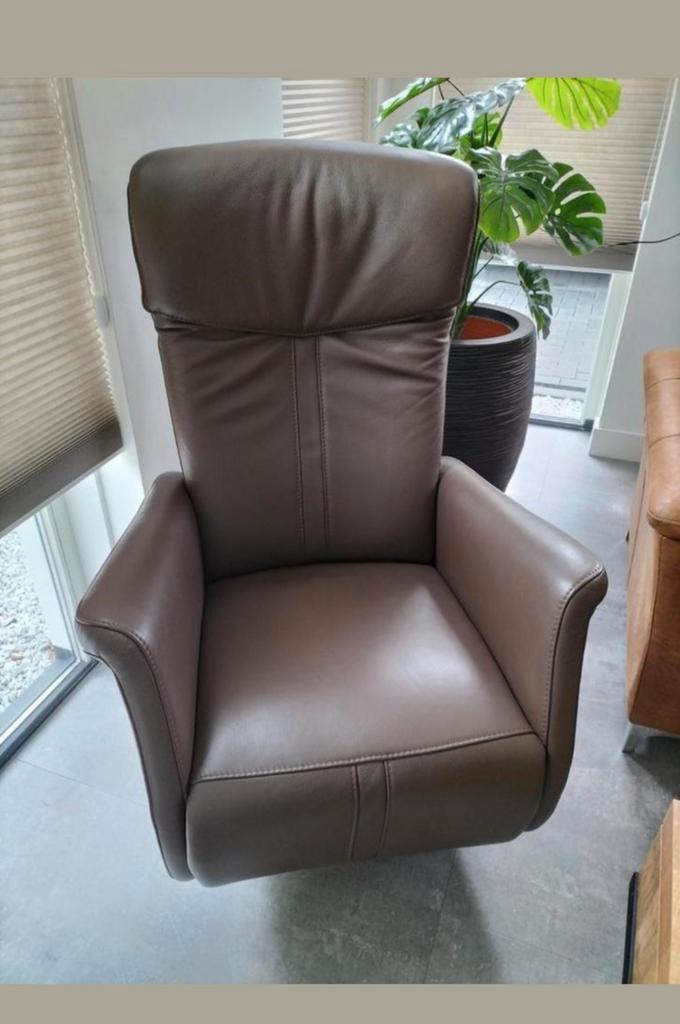 Leren elektrische stoel! Bruin!, Huis en Inrichting, Fauteuils, Zo goed als nieuw, 50 tot 75 cm, 75 tot 100 cm, Ophalen