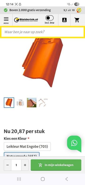 27 Koramic Madura Gevelpannen rechts - Natuurrood+ beschikbaar voor biedingen