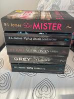 Vijftig Tinten Trilogie + De Mister + Grey, Boeken, Ophalen of Verzenden, Zo goed als nieuw
