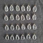 24 pegels diamant druppels onderdelen kroonluchter, Ophalen of Verzenden, Gebruikt, Glas