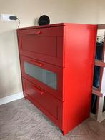 IKEA Brimnes ladekast rood, 50 tot 100 cm, Minder dan 100 cm, 25 tot 50 cm, Zo goed als nieuw