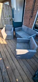 Tuinbank en 2 stoelen, Tuin en Terras, Ophalen, Gebruikt