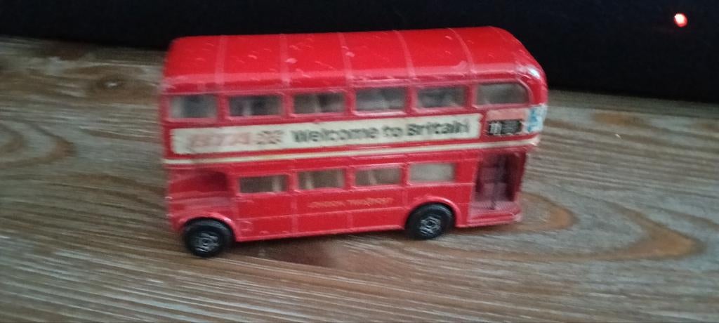 Vintage Rode Dubbeldekker Bus Speelgoed, Ophalen of Verzenden, Gebruikt, Jongen of Meisje