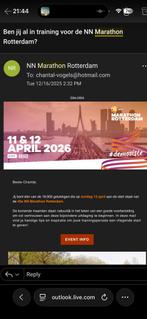 Startbewijs NN Marathon Rotterdam 12 april 2026, Eén persoon