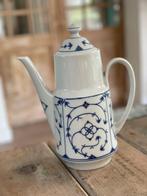 Vintage koffiepot Winterling Schwarzenbach Bavaria blauw wit, Antiek en Kunst, Antiek | Servies los, Ophalen