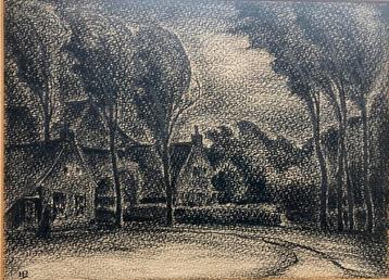 Schilderij tekening Harmen Post Friese kunstenaar beschikbaar voor biedingen