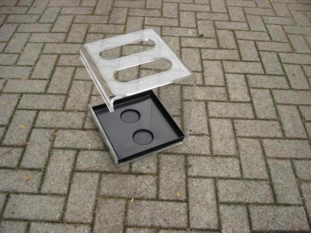 Vintage clear acrylic paraplubak Michel Dumas??, Huis en Inrichting, Woonaccessoires | Paraplubakken, Gebruikt, Kunststof, Ophalen of Verzenden