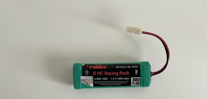 Robbe 6 NC racing pack 1500 mah 7,2v 1/10 rc auto, Hobby en Vrije tijd, Modelbouw | Radiografisch | Auto's, Gebruikt, Onderdeel