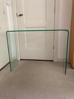 Massief glazen Bureautje/ Bijzettafel, Huis en Inrichting, Tafels | Sidetables, 100 tot 150 cm, Nieuw, Ophalen of Verzenden, Glas