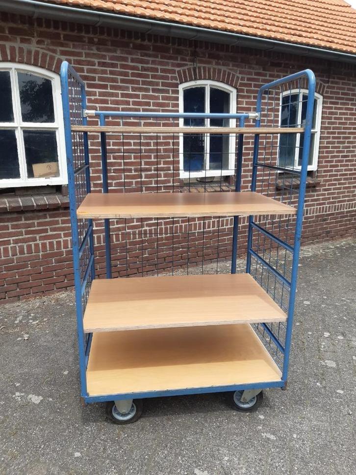 Orderpickwagen, gaaswagen 3 zijdes, magazijn kar, etagewagen, Doe-het-zelf en Verbouw, Gereedschapskisten, Gebruikt, Ophalen