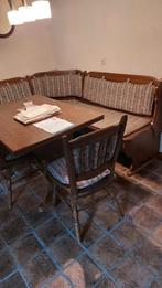 Massief Eiken Oostenrijk zithoek Plus tafel twee stoelen, Ophalen