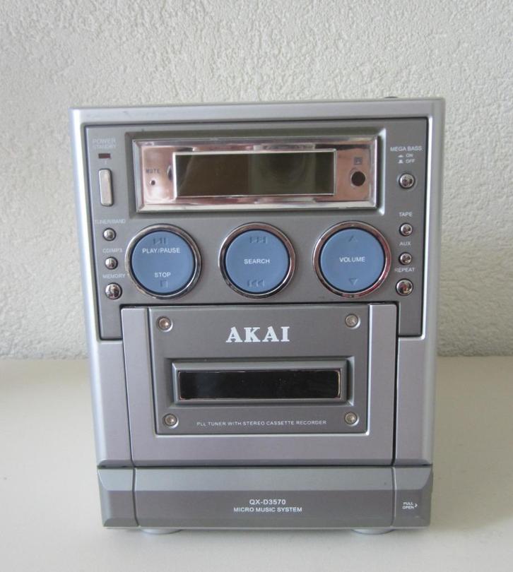 AKAI QX D 3570 MICRO MUSIC SYSTEEM, Audio, Tv en Foto, Stereo-sets, Gebruikt, Akai, Ophalen