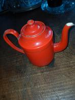 Rood emaille koffiepot met gouden bies, Ophalen of Verzenden
