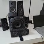 TRUST       Stereoset met subwoofer ZWART, Computers en Software, Pc speakers, Ophalen of Verzenden, Zo goed als nieuw