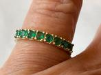 Gouden ring Smaragd, Verzenden, Met edelsteen, Dame, Goud