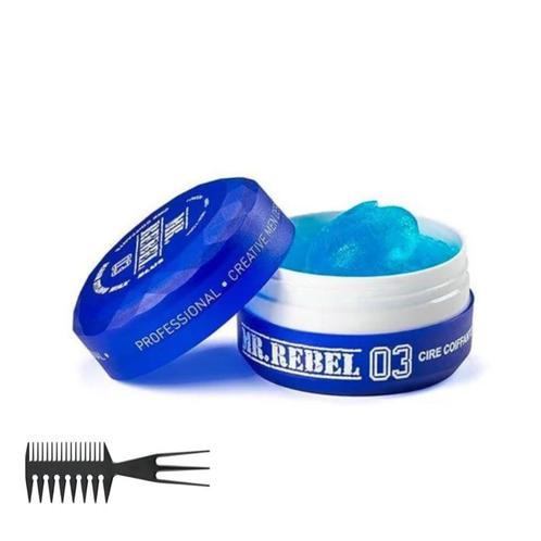 Mr.rebel - Hair Styling Wax - 03 Blue - 150ml, Sieraden, Tassen en Uiterlijk, Uiterlijk | Haarverzorging, Nieuw, Gel, Wax, Haarlak of Mousse