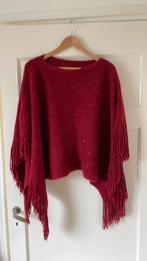 Poncho 1 maat, Ophalen of Verzenden, Zo goed als nieuw, Maat 42/44 (L), Rood
