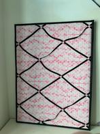 Stoffen memobord roze/zwart met roosjes, Ophalen of Verzenden, Nieuw