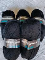 5 x 135 = 675m 100% wol Scheepjeswol zwart nld 3, Ophalen of Verzenden, Nieuw, Breien of Haken, Wol of Garen
