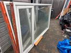 Hout kozijnen met dubbel glas, Ophalen of Verzenden, Zo goed als nieuw, 150 tot 225 cm, Inclusief glas