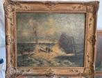 Authentiek maritiem schilderij – gesigneerd "SCH" – ca. 1900, Antiek en Kunst, Ophalen of Verzenden