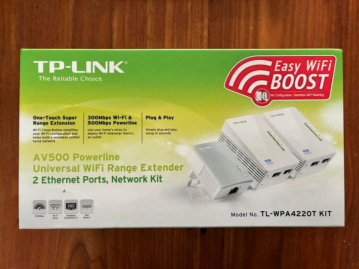 TP-Link TL-WPA4220 KIT wifi range extender, Computers en Software, WiFi-versterkers, Zo goed als nieuw, Ophalen of Verzenden