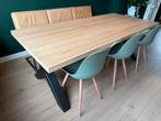 Eiken eettafel + bank/stoelen set, Huis en Inrichting, Tafels | Eettafels, Ophalen, Eikenhout, 200 cm of meer, 50 tot 100 cm