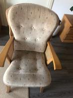 Vintage Relax Stoel met Houten Frame, Huis en Inrichting, Fauteuils, Ophalen, Gebruikt, 75 tot 100 cm, 50 tot 75 cm