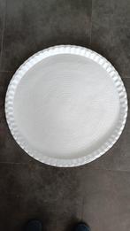 Wit metalen decoratie schaal exclusief accessoires, Ophalen, Zo goed als nieuw, Rond, Metaal