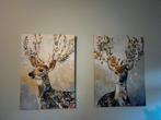 2 IKEA Herten Schilderijen - 50/75cm, Ophalen of Verzenden, Zo goed als nieuw, Schilderij, 50 tot 75 cm