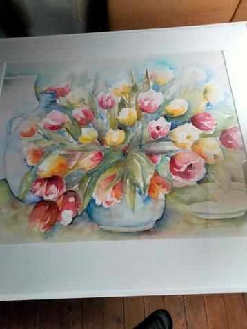 Tulpen schilderij  beschikbaar voor biedingen