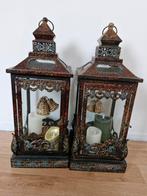 2  Brocante Vintage lantaarns antiek, Ophalen, Zo goed als nieuw