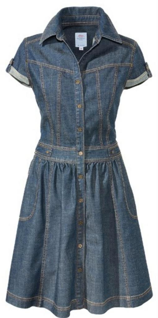 S.Oliver Denim Jurk - Maat 40 (M), Kleding | Dames, Jurken, Zo goed als nieuw, Maat 38/40 (M), Blauw, Boven de knie, Ophalen of Verzenden