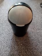 Zwarte prullenbak, Overige materialen, Gebruikt, Ophalen of Verzenden, Minder dan 10 liter