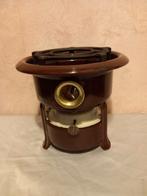 Donkerbruin emaille 1pits petroleumstel, Ophalen of Verzenden