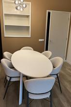 Ovale eettafel wit, Huis en Inrichting, Tafels | Eettafels, Ophalen, Kunststof, Gebruikt, 100 tot 150 cm