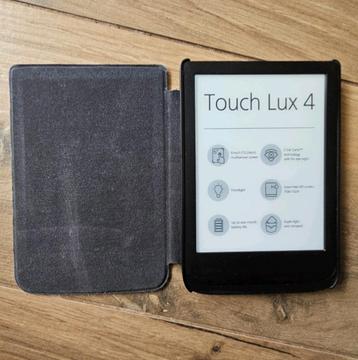 Mooie Pocketbook Touch Lux 4 ereader met sleepcover  beschikbaar voor biedingen