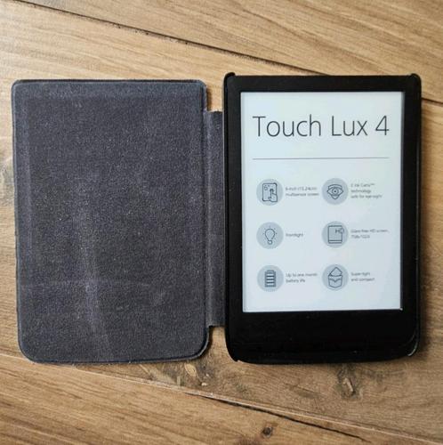 Mooie Pocketbook Touch Lux 4 ereader met sleepcover, Computers en Software, E-readers, Zo goed als nieuw, 6 inch of minder, 8 GB