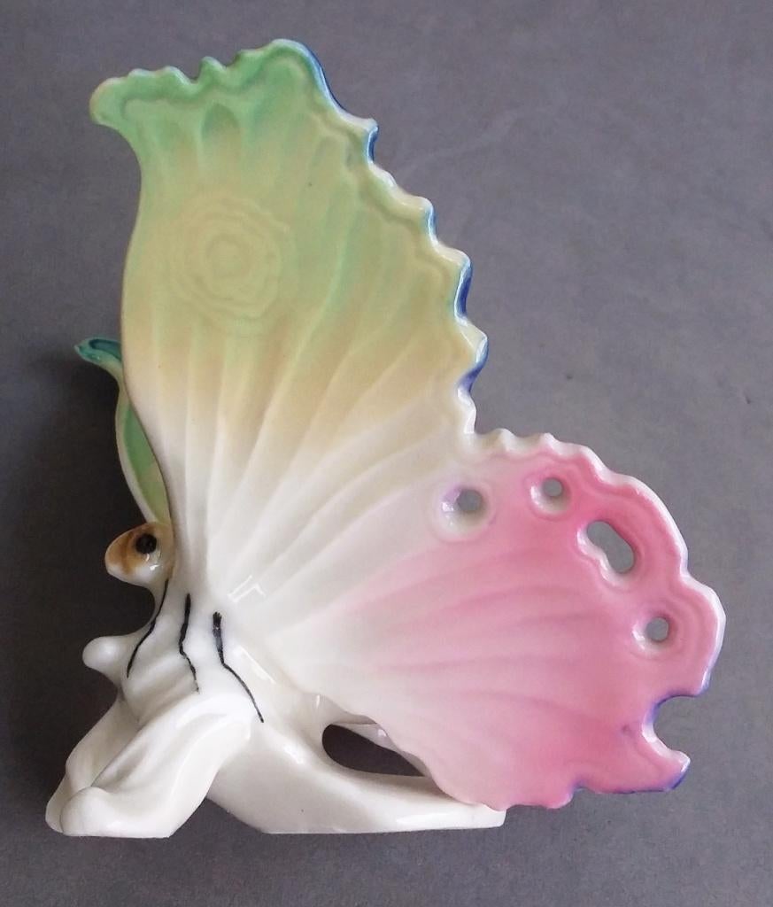 Om 1920 - 1945 Grote Porseleinen Vlinder Karl ENS Porselein, Ophalen of Verzenden