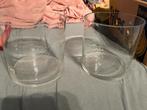 Set van 2 glazen vazen, Overige kleuren, Ophalen of Verzenden, Minder dan 50 cm, Glas