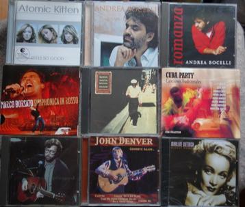 Veel pop CD's, zoals met Andrea Bocelli, Clapton en anderen beschikbaar voor biedingen