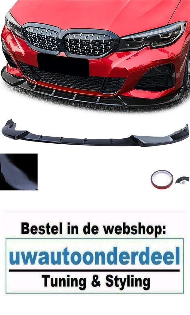 Spoiler Cup Splitter Glans Zwart Voor Bmw 3 Serie G20 G21, Auto diversen, Tuning en Styling, Verzenden