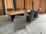 Tuinset boomstam teak matrix of U poot "260" incl 6 Miami, Ophalen, 6 zitplaatsen, Teakhout, Nieuw